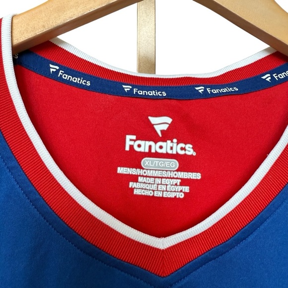 Fanatics Men's MLB Chicago Cubs V-Neck Jersey Blue/Red Size XL Game Day Casual - Picture 4 of 6